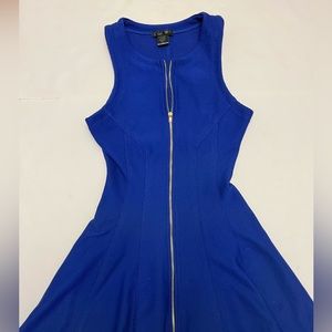 ♥️ Royal 🙏🏽 Aqua 💙👑 Fit & Flare Textured Mini Dress